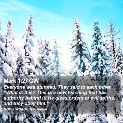 Mark 1:27 GW Bible Verse Image