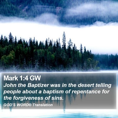 Mark 1:4 GW Bible Verse Image