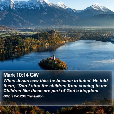 Mark 10:14 GW Bible Verse Image