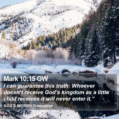 Mark 10:15 GW Bible Verse Image