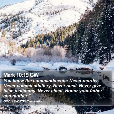 Mark 10:19 GW Bible Verse Image