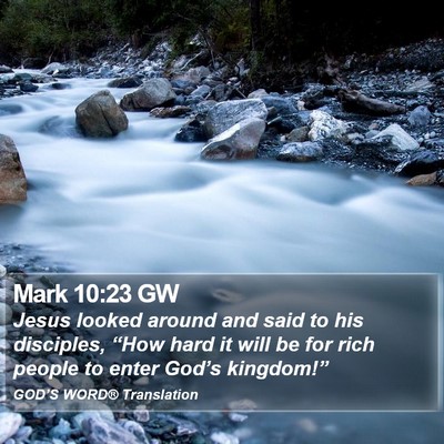 Mark 10:23 GW Bible Verse Image