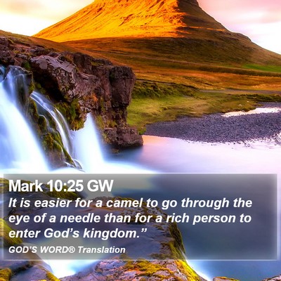 Mark 10:25 GW Bible Verse Image