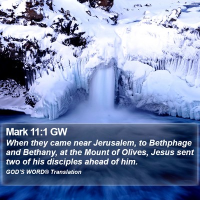 Mark 11:1 GW Bible Verse Image