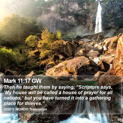 Mark 11:17 GW Bible Verse Image