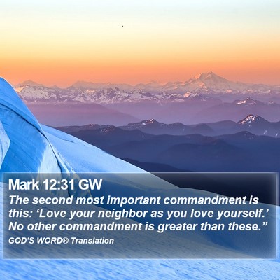 Mark 12:31 GW Bible Verse Image