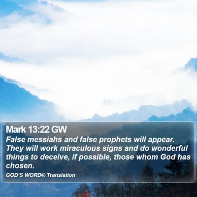 Mark 13:22 GW Bible Verse Image