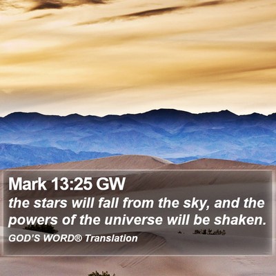 Mark 13:25 GW Bible Verse Image