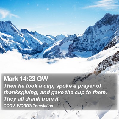 Mark 14:23 GW Bible Verse Image