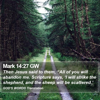 Mark 14:27 GW Bible Verse Image