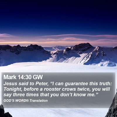 Mark 14:30 GW Bible Verse Image