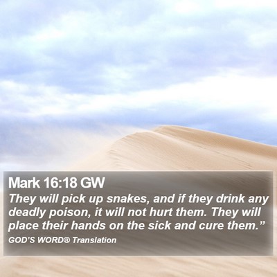 Mark 16:18 GW Bible Verse Image