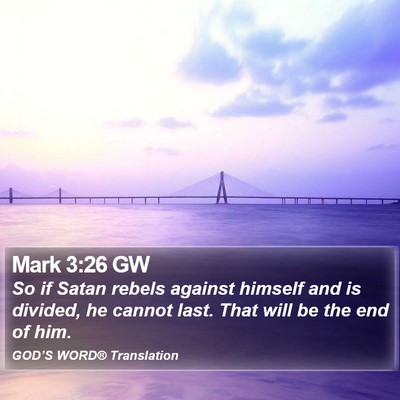 Mark 3:26 GW Bible Verse Image