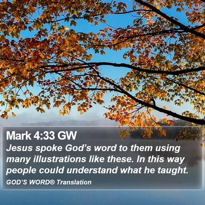 Mark 4:33 GW Bible Verse Image