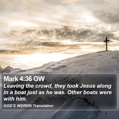 Mark 4:36 GW Bible Verse Image