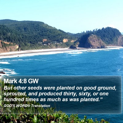 Mark 4:8 GW Bible Verse Image