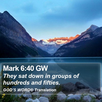 Mark 6:40 GW Bible Verse Image
