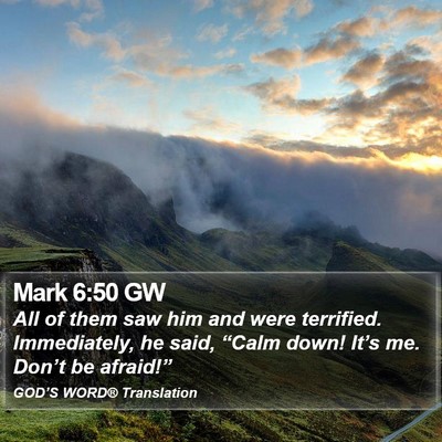 Mark 6:50 GW Bible Verse Image