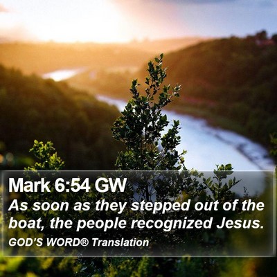 Mark 6:54 GW Bible Verse Image