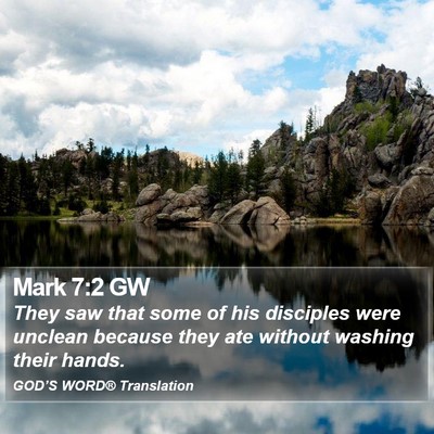 Mark 7:2 GW Bible Verse Image