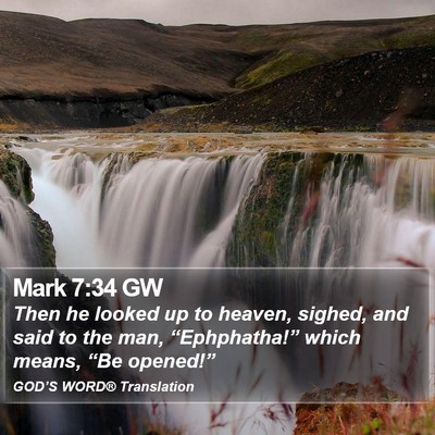 Mark 7:34 GW Bible Verse Image