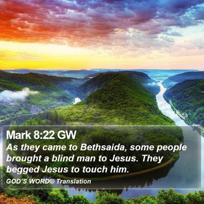 Mark 8:22 GW Bible Verse Image