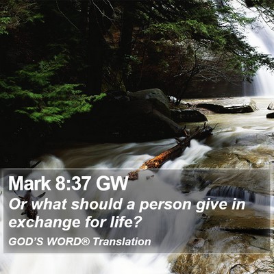 Mark 8:37 GW Bible Verse Image