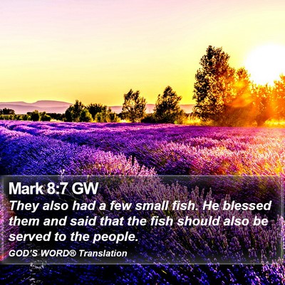 Mark 8:7 GW Bible Verse Image