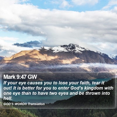 Mark 9:47 GW Bible Verse Image