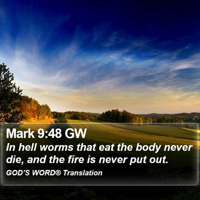 Mark 9:48 GW Bible Verse Image
