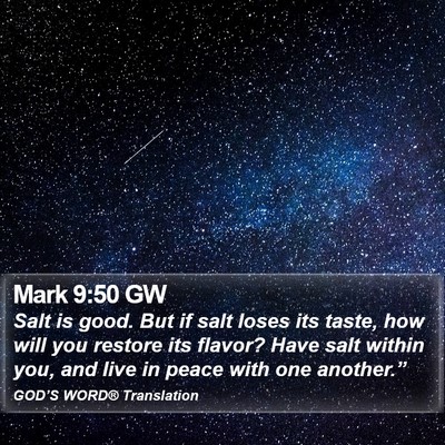 Mark 9:50 GW Bible Verse Image