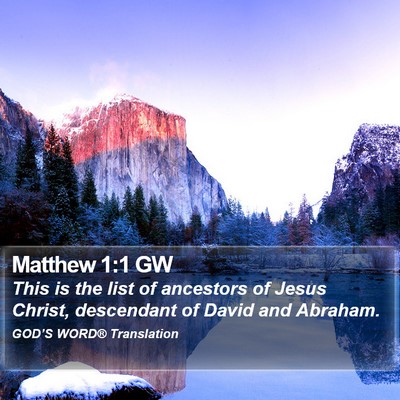 Matthew 1:1 GW Bible Verse Image