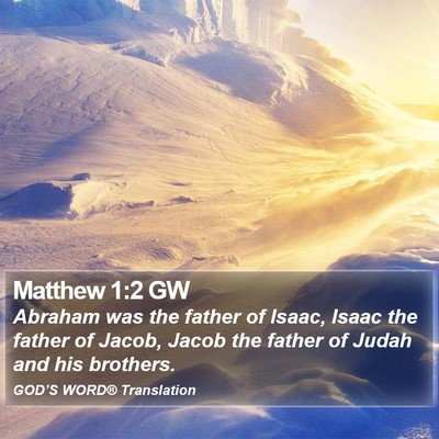 Matthew 1:2 GW Bible Verse Image