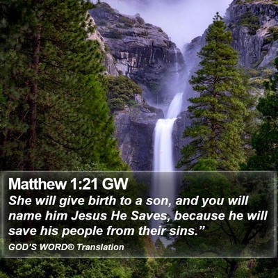 Matthew 1:21 GW Bible Verse Image