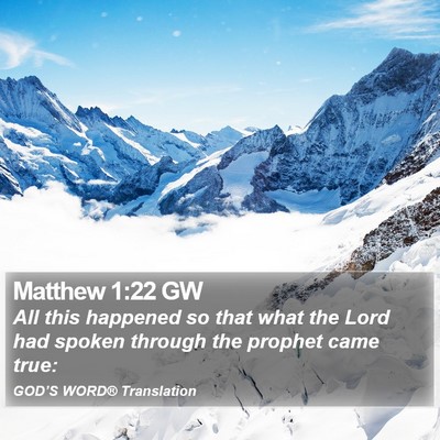 Matthew 1:22 GW Bible Verse Image