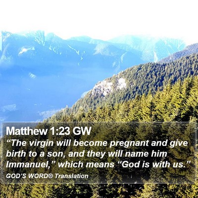 Matthew 1:23 GW Bible Verse Image