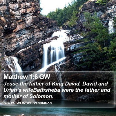 Matthew 1:6 GW Bible Verse Image