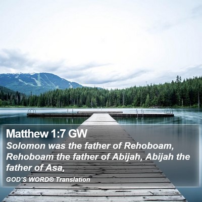Matthew 1:7 GW Bible Verse Image