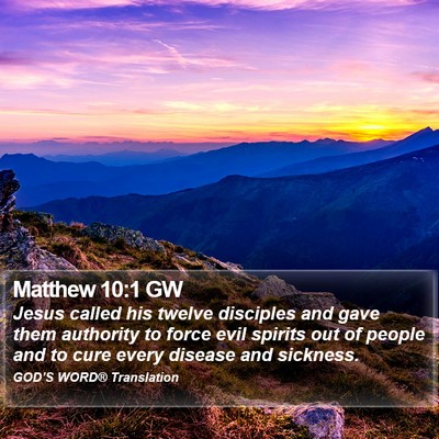 Matthew 10:1 GW Bible Verse Image