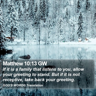 Matthew 10:13 GW Bible Verse Image