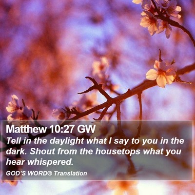Matthew 10:27 GW Bible Verse Image