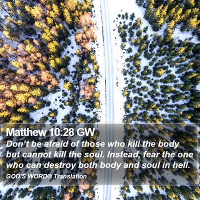 Matthew 10:28 GW Bible Verse Image