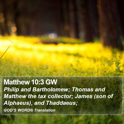 Matthew 10:3 GW Bible Verse Image