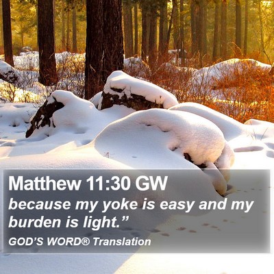 Matthew 11:30 GW Bible Verse Image