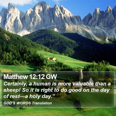 Matthew 12:12 GW Bible Verse Image