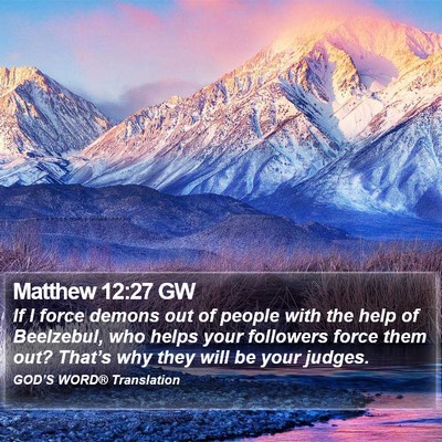 Matthew 12:27 GW Bible Verse Image