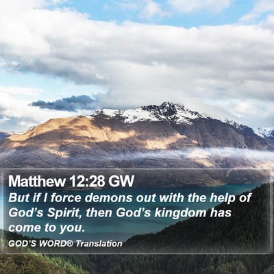 Matthew 12:28 GW Bible Verse Image