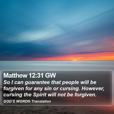 Matthew 12:31 GW Bible Verse Image