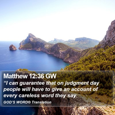 Matthew 12:36 GW Bible Verse Image