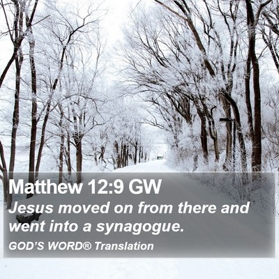 Matthew 12:9 GW Bible Verse Image